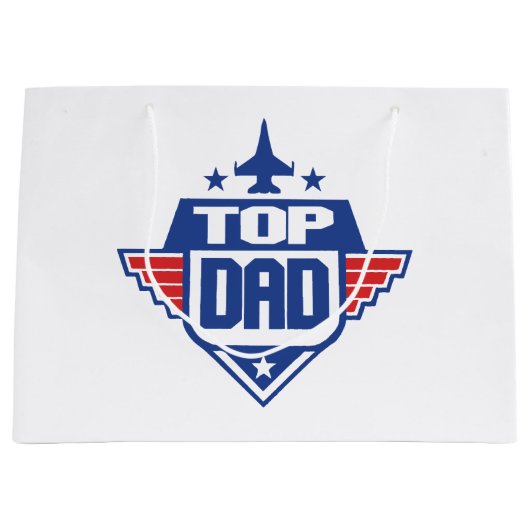 Top Dad vliegtuig Groot Cadeauzakje (Voorkant)