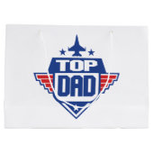 Top Dad vliegtuig Groot Cadeauzakje (Achterkant)