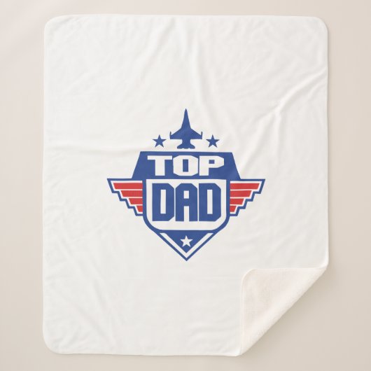 Top Dad vliegtuig Sherpa Deken (Voorkant)