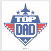 Top Dad vliegtuig Sticker (Vel)