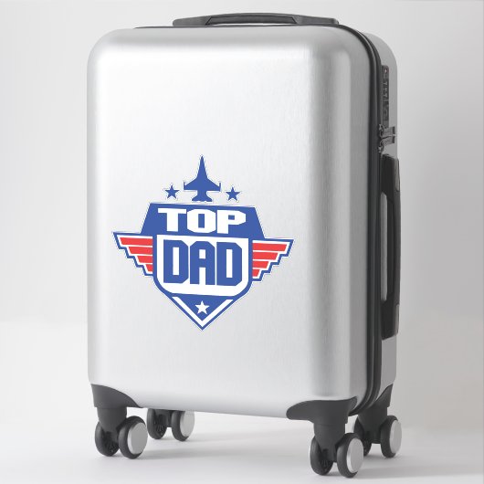 Top Dad vliegtuig Sticker (Koffer)