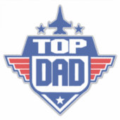 Top Dad vliegtuig Sticker (Voorkant)