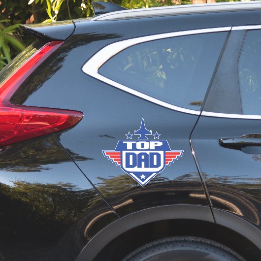 Top Dad vliegtuig Sticker (Auto Zijkant)