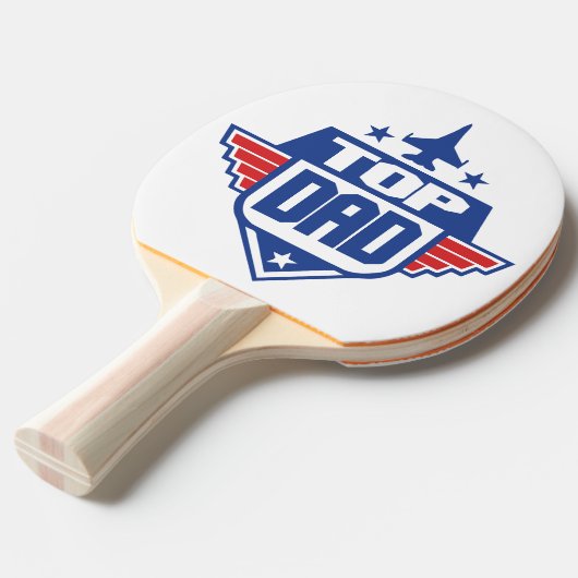 Top Dad vliegtuig Tafeltennisbatje (Voorkant Gekanteld)