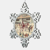 TOP Dance Latijn Tin Sneeuwvlok Ornament (Rechts)