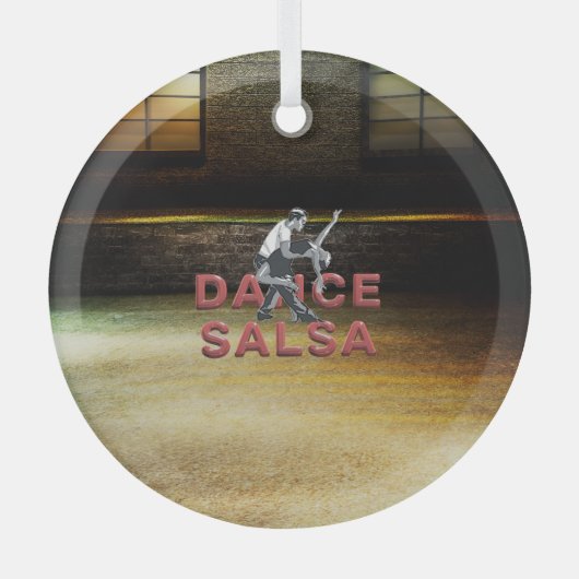TOP Dance Salsa Glass Ornament (Voorkant)