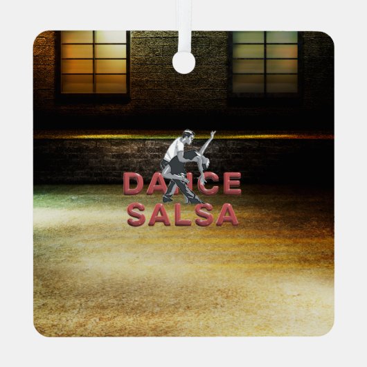TOP Dance Salsa Metal Ornament (Achterkant)
