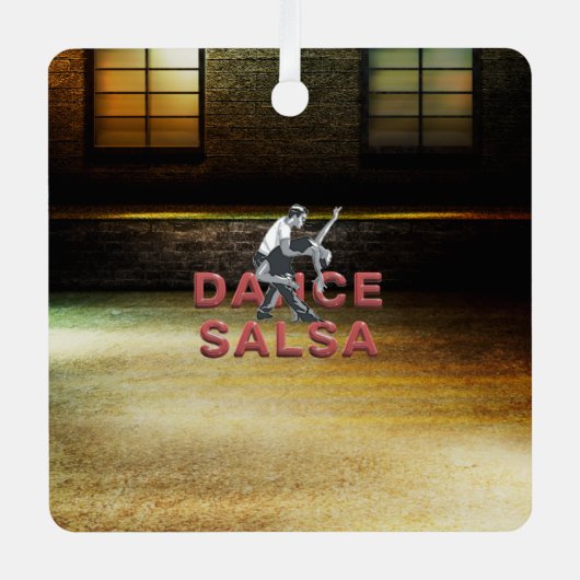 TOP Dance Salsa Metal Ornament (Voorkant)