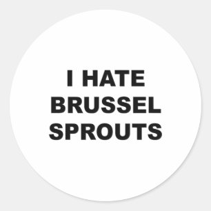 Top die zegt - Ik haat Brussel tuiten grappig - Ronde Sticker