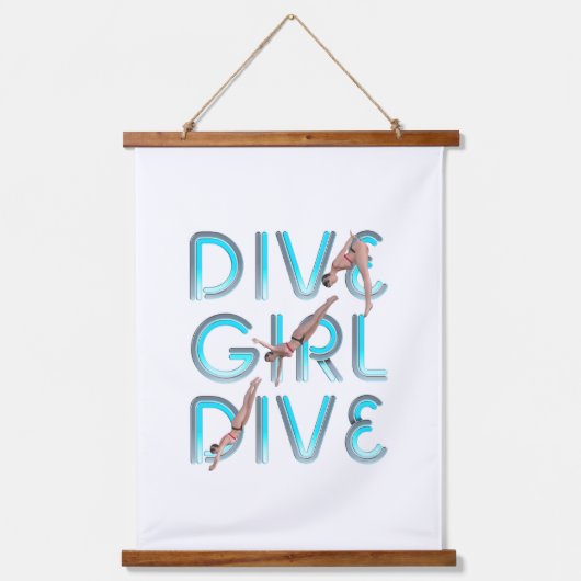 TOP Dive Girl Dive Dive Hangend Wandkleed (Voorkant)