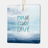 TOP Dive Girl Dive Dive Keramisch Ornament (Links)