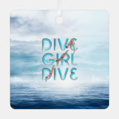 TOP Dive Girl Dive Metal Ornament (Voorkant)
