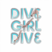 TOP Dive Girl Dive Sticker (Voorkant)