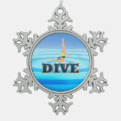 TOP Dive Tin Sneeuwvlok Ornament (Voorkant)