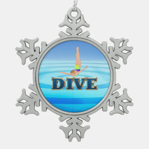 TOP Dive Tin Sneeuwvlok Ornament
