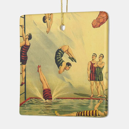 TOP Diving Old School Keramisch Ornament (Links)