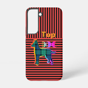 Top Dog Logo Groen Geruit Samsung Galaxy Hoesje