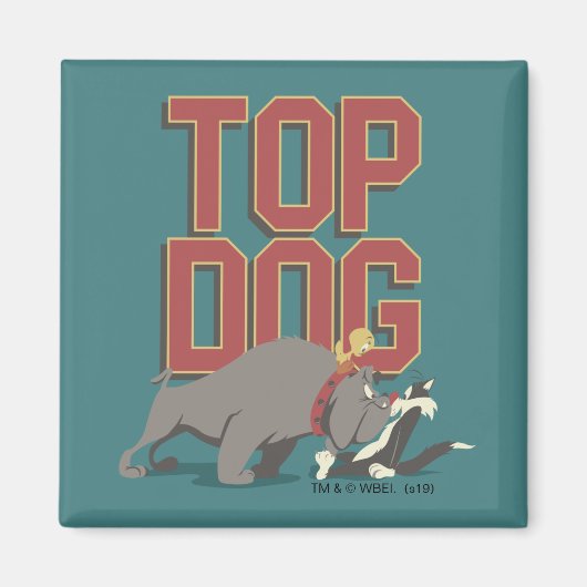 "Top Dog" Spike bewaakt TWEETY™ tegen SYLVESTER™ Magneet (Voorkant)