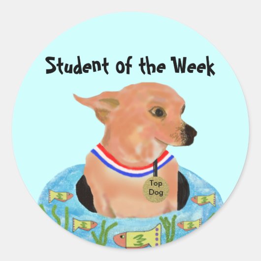 Top Dog Student Stickers (Voorkant)