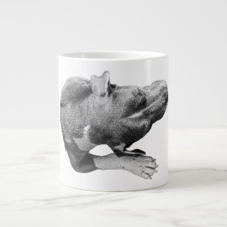 Top-Down Calm—Hoofd & Poot Portret Grote Koffiekop