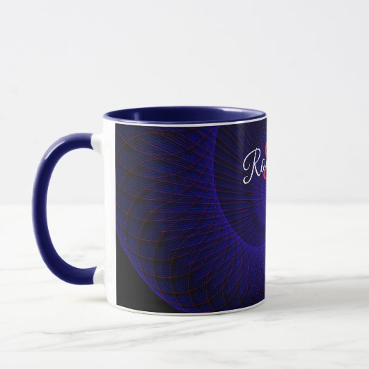 Top Down Dual Funnel Geometric Coffee Mug Mok (Links)