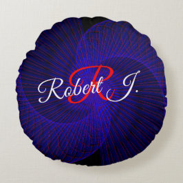 Top Down Dual Funnel Geometric Round Pillow Rond Kussen