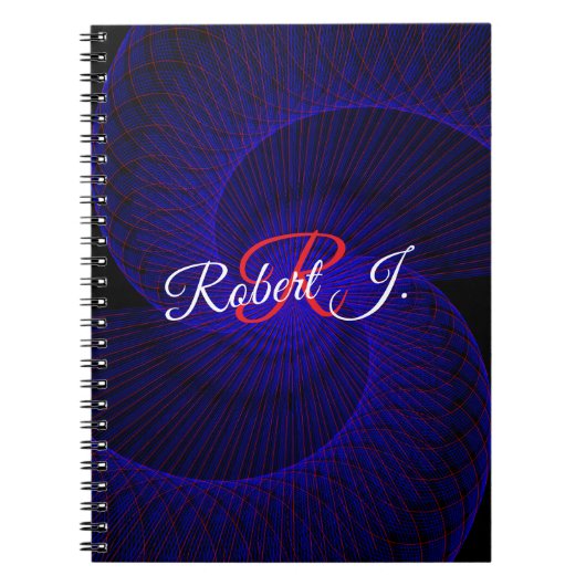 Top Down Dual Funnel Geometric Spiral Notebook Notitieboek (Voorkant)