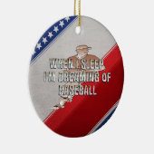 TOP Dreaming van honkbal Keramisch Ornament (Rechts)