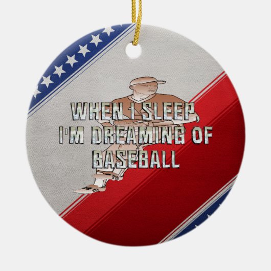 TOP Dreaming van honkbal Keramisch Ornament (Voorkant)
