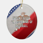 TOP Dreaming van honkbal Keramisch Ornament (Links)