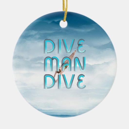 TOP Duik Man Duik Glas Ornament (Voorkant)