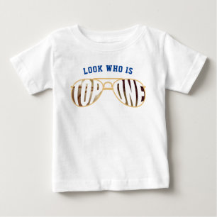 Top Een Aviator-bril Eerste Verjaardag Shirt