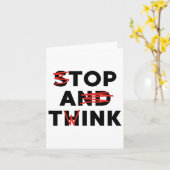 Top een Twink (stop en denk) Grappig Kaart (Gele Bloem)