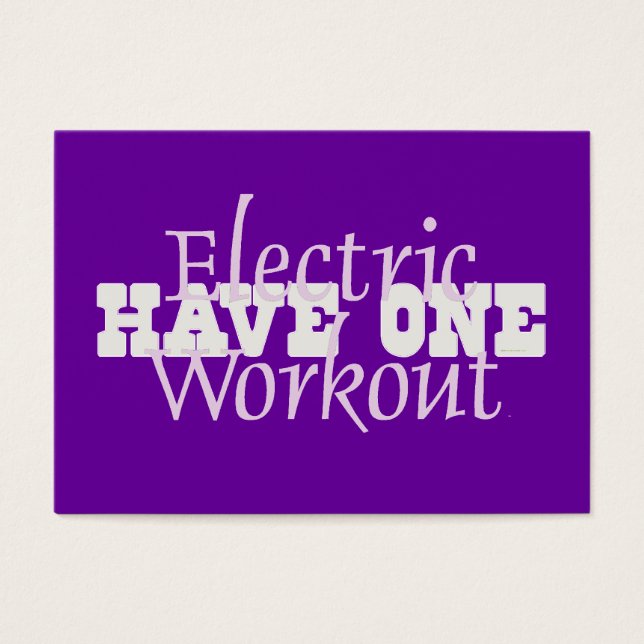 TOP Elektrische Workout Visitekaartje (Voorkant)