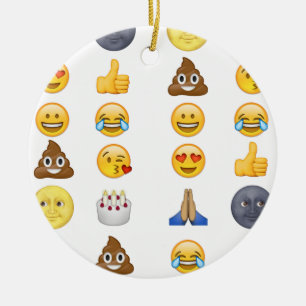 Top emoji collectie keramisch ornament