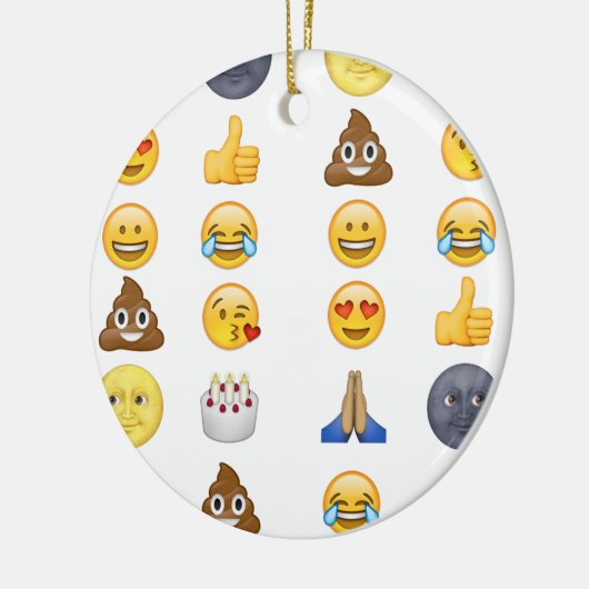 Top emoji collectie keramisch ornament (Links)