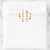 Top emoji collectie ronde sticker (Tas)