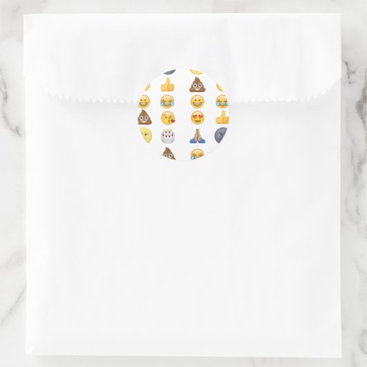 Top emoji collectie ronde sticker (Tas)