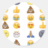 Top emoji collectie ronde sticker (Voorkant)