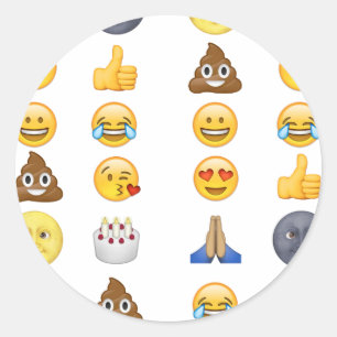 Top emoji collectie ronde sticker