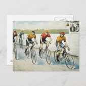 TOP-fietsende oude school Briefkaart (Voorkant / Achterkant)