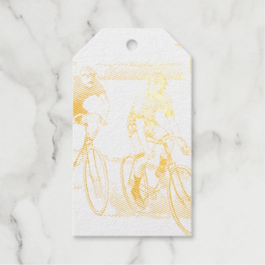 TOP-fietsende oude school Cadeaulabels (Voorkant)