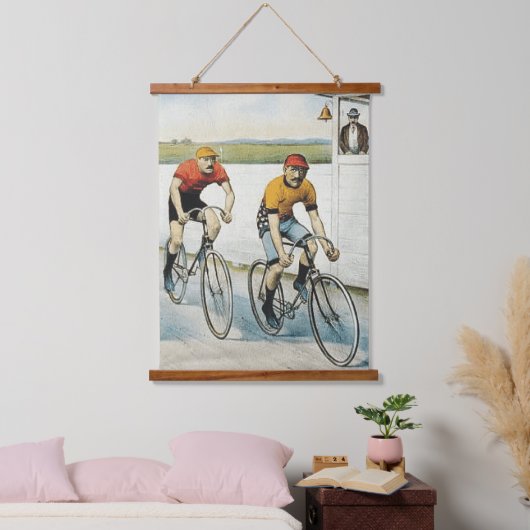 TOP-fietsende oude school Hangend Wandkleed (Slaapkamer)