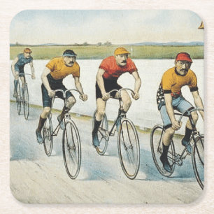 TOP-fietsende oude school Kartonnen Onderzetters