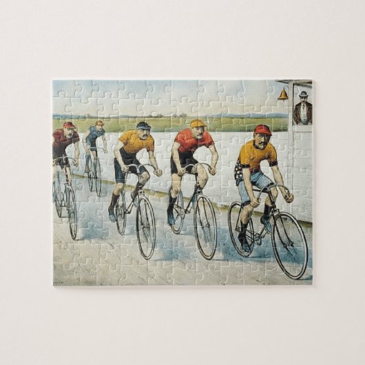 TOP-fietsende oude school Legpuzzel (Horizontaal)