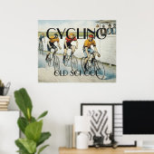 TOP-fietsende oude school Poster (Thuiskantoor)