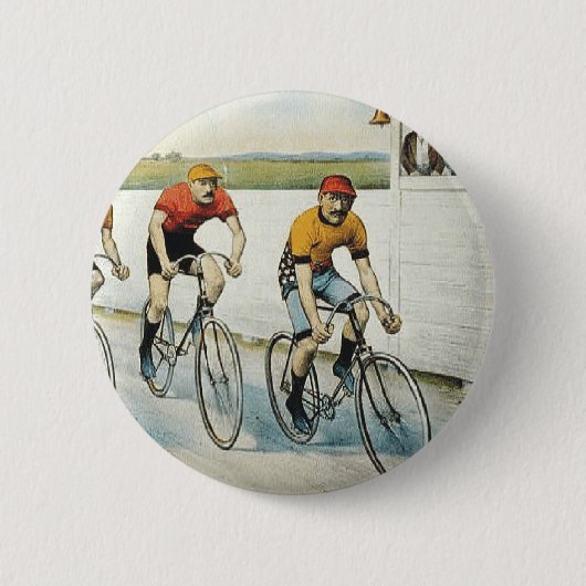 TOP-fietsende oude school Ronde Button 5,7 Cm (Voorkant)
