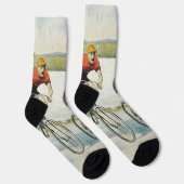 TOP-fietsende oude school Sokken (Rechts)