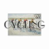 TOP-fietsende oude school Sticker (Voorkant)