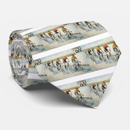 TOP-fietsende oude school Stropdas (Opgerold)